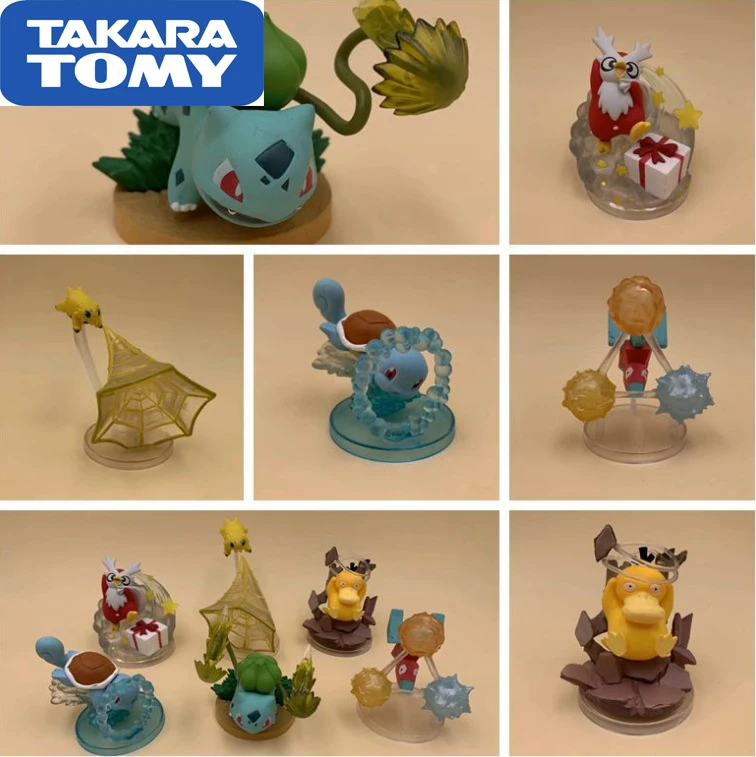 TAKARA TOMY 6 шт./компл. pokemon 10 см Psyduck Сквиртл Venusaur фигурку модель игрушки для