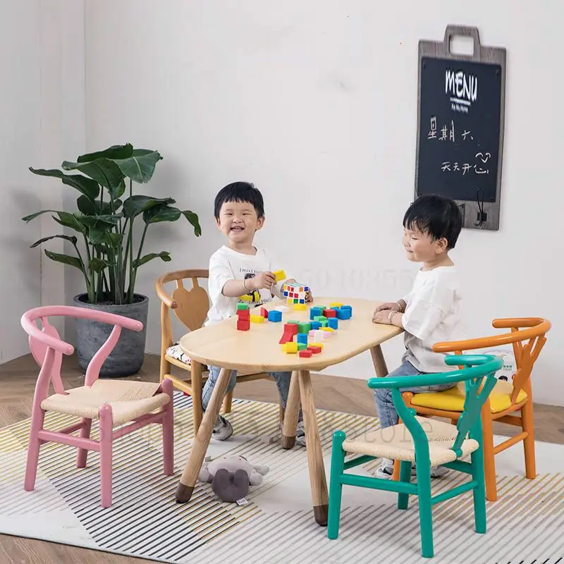 Детский обеденный стул из цельного дерева рабочий стол письменный для дома и