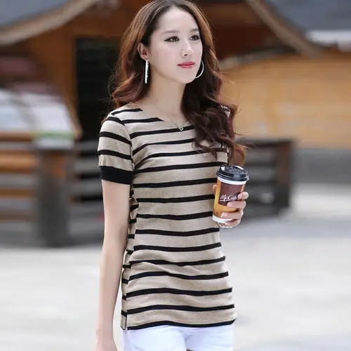 

Tops T Shirt Women Short orange Sleeve Tshirt Women Lady