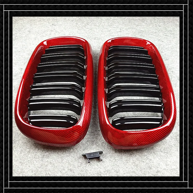 1 пара двойная линия передняя решетка забора воздуха для X5 F15 X6 F16 2014 2018 красный