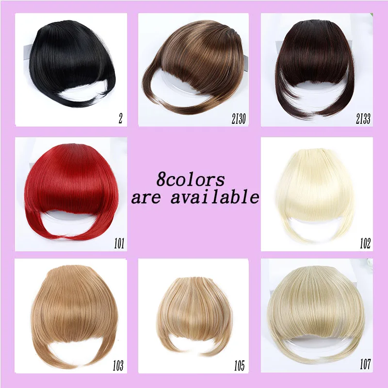 XUANGUANG короткая и аккуратная челка накладная бахрома клипса для взрослых женщин