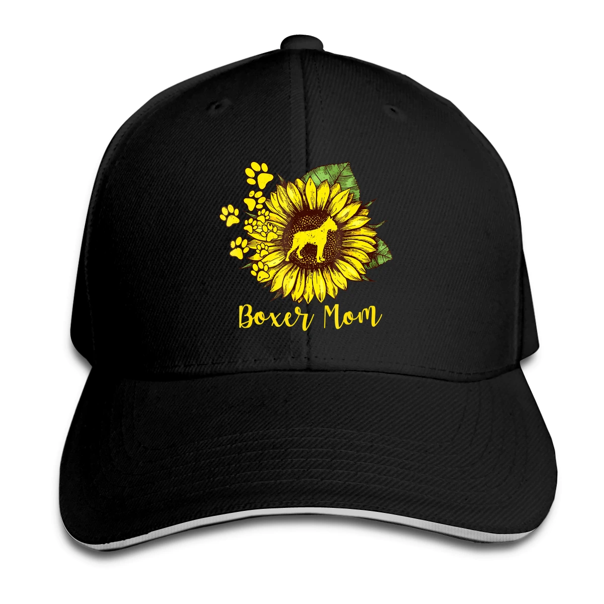 

Sunflower Boxer Mom Hat Baseball Cap for Men Women Fashion Adjustable Sun Hat