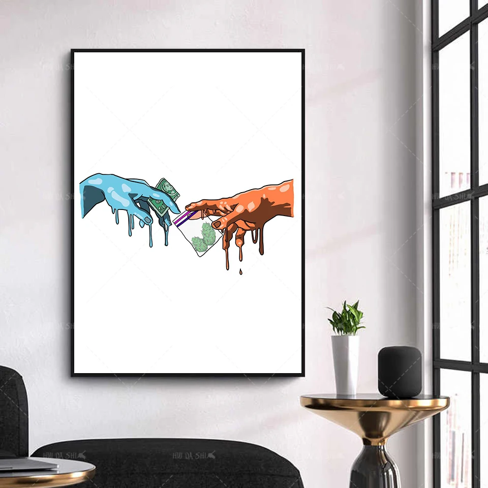 Скандинавский абстрактный граффити греческий трава настенные плакаты Печать