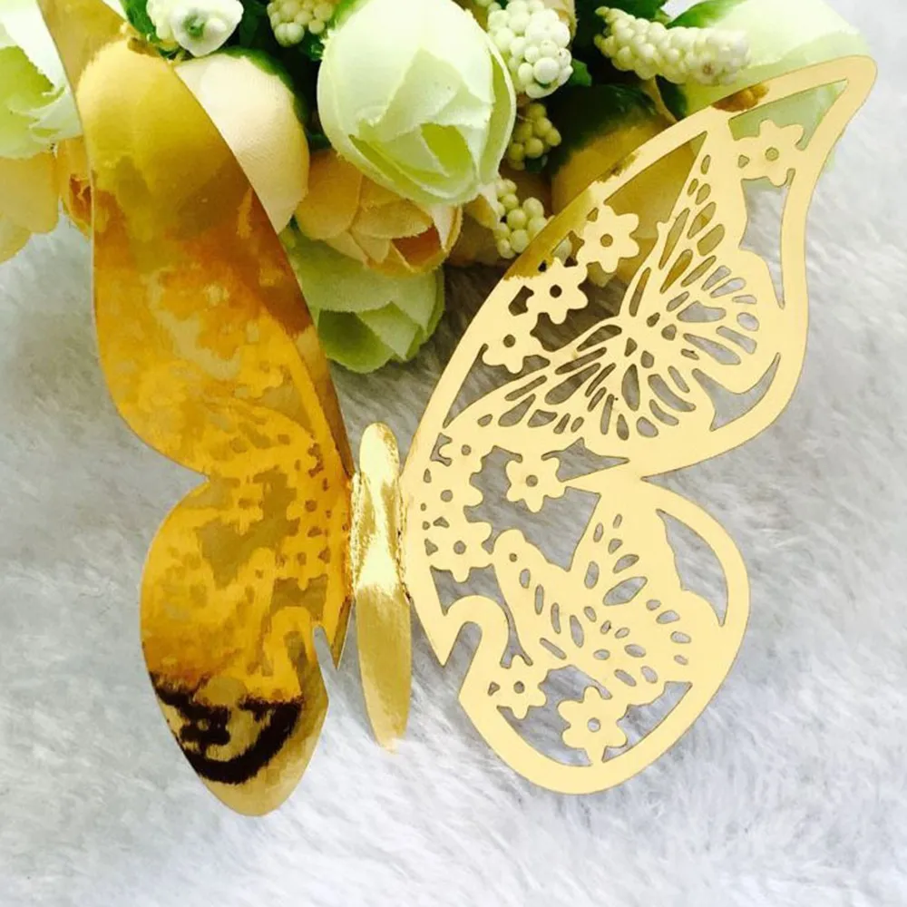 Бабочка полый стакан карта валентинка сиденье свадебный ужин украшение стола