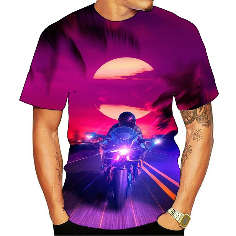 

2021 new best-selling and most popular 3D motorcycle men's T-shirt, which one do you like The most handsome boy in the world