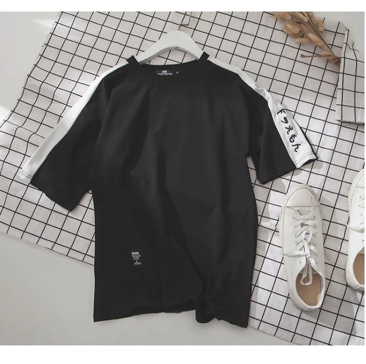 Новая футболка с принтом Мужская коротким рукавом хлопок чистый цвет Необычные