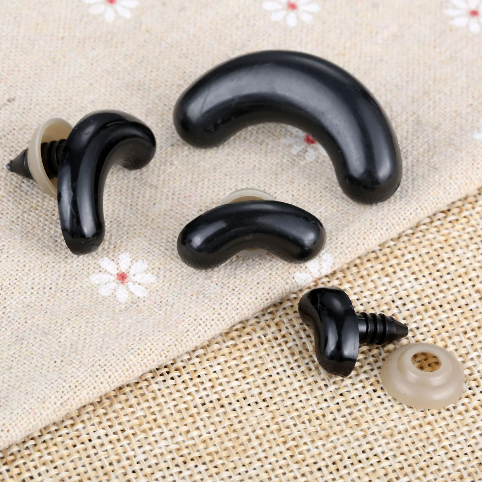 50/20 наборов для рукоделия сделай сам черный гнутый нос куклы и шайбы пластиковый