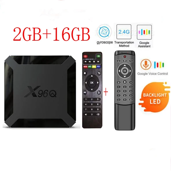 ТВ приставка X96Q android 10 Allwinner H313 4 ядра 2 + 16 ГБ ГГц Wi Fi 1 8 Гб|ТВ-приставки и