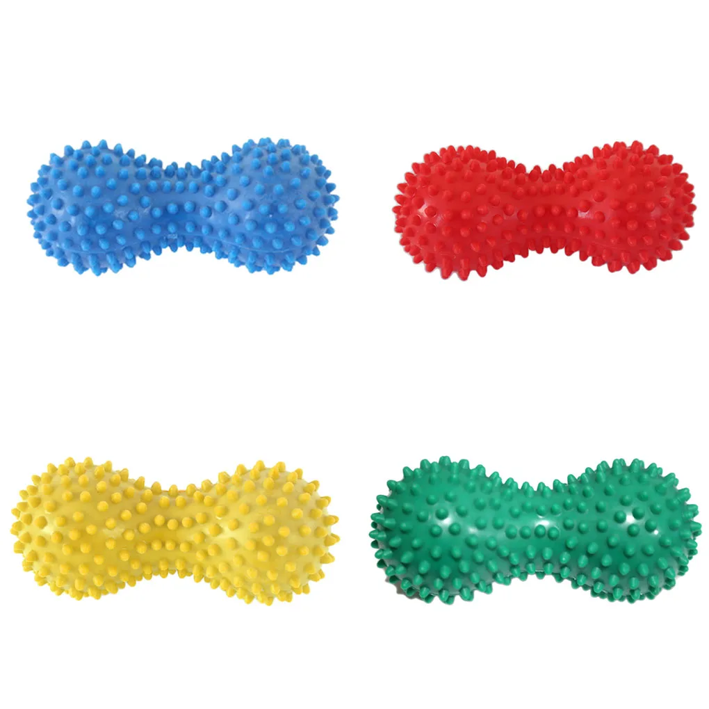 

PVC Yoga Supplies with Thorns Workout Massage Peanut Hand Ball Yoga Fitness Ball Inflated Air Bag Peanut Ball 4 Colors
