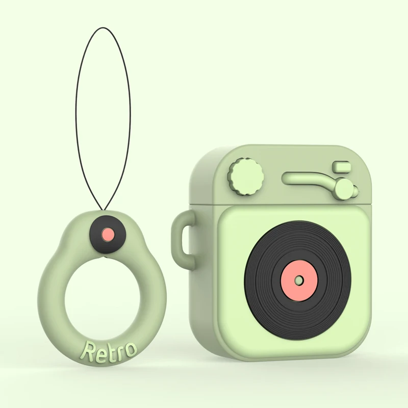 Ретро Классические 3D чехлы для наушников для Apple Airpods Беспроводная Bluetooth гарнитура для Airpods 1 2 силиконовый защитный чехол для наушников - Цвет: 01