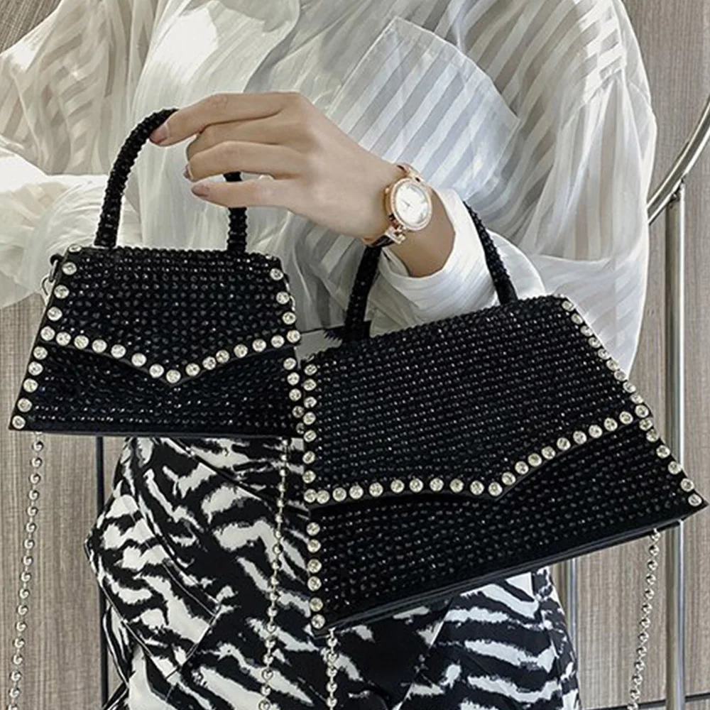 

Luxury diamonds Women's Handbag Evening Bag Chain Shoulder Crossbody Bags for Women 2021 Designer Rhinestone Party Wedding Purse
