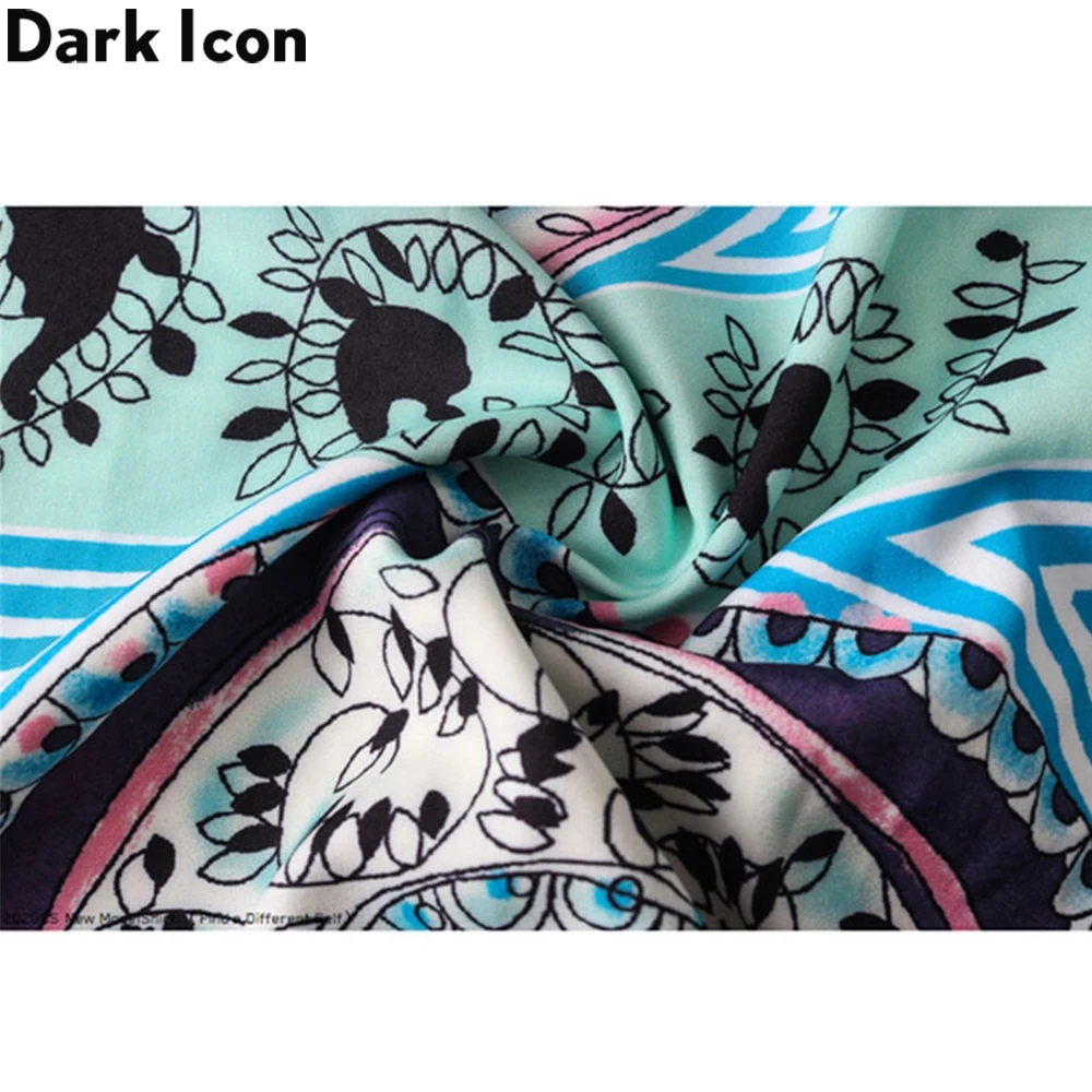 Мужская винтажная рубашка Dark Icon гавайская с принтом летняя пляжная для отдыха -