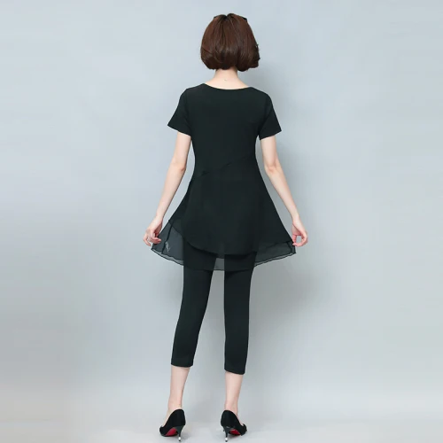 

Sportswear Plus Size Women Tracksuits Casual Women Two Piece Outfits Summer Leisure Top&pants Set Top And Shorts Woman Suit