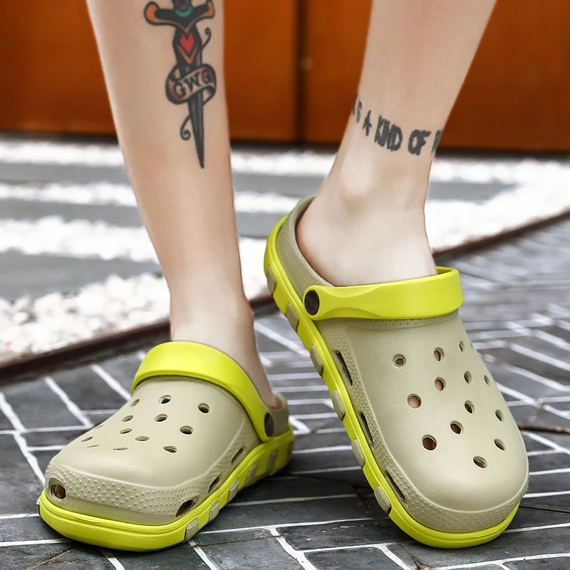 Дышащие мужские сандалии Сезон весна-лето Удобные мягкие стильные сабо без