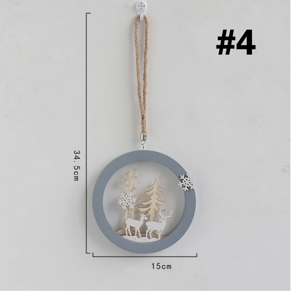 Деревянная подвеска в виде лося деревянная подвесная зимняя креативная