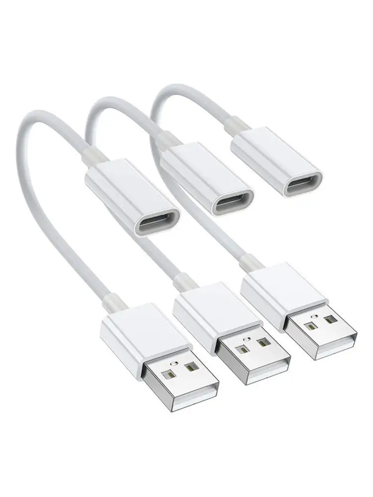 

3PCS Type C to USB C Female To USB Male Adapter Charger Cable Adapter Data Line Converter Usb Cable Mobile Phone Accessories