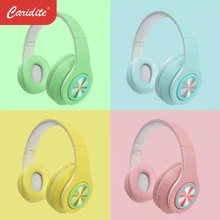 Caridite Popular Wireless Bluetooth Headband Game Headphone for Grils Gift Colorful BT 5.0 Headset Beauty Bluetooth Headphone