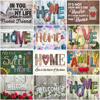 5d diamond painting text welcome home cross stitch full square round diamond embroidery landscape rhinestones mosaic home decor