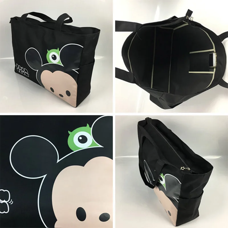 

Disney Super Big Cartoon Mickey Mouse Large Capacity Canvas Portable Backpack Women Shopping Bag Female Girl Shoulder Bags