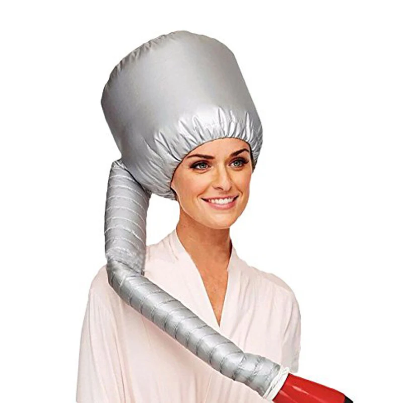 Portable Soft Hair Drying Cap Bonnet Hood Hat Blow Dryer Attachment Curlformers Gray Dry Hair Cream Cap For Women Hair Care