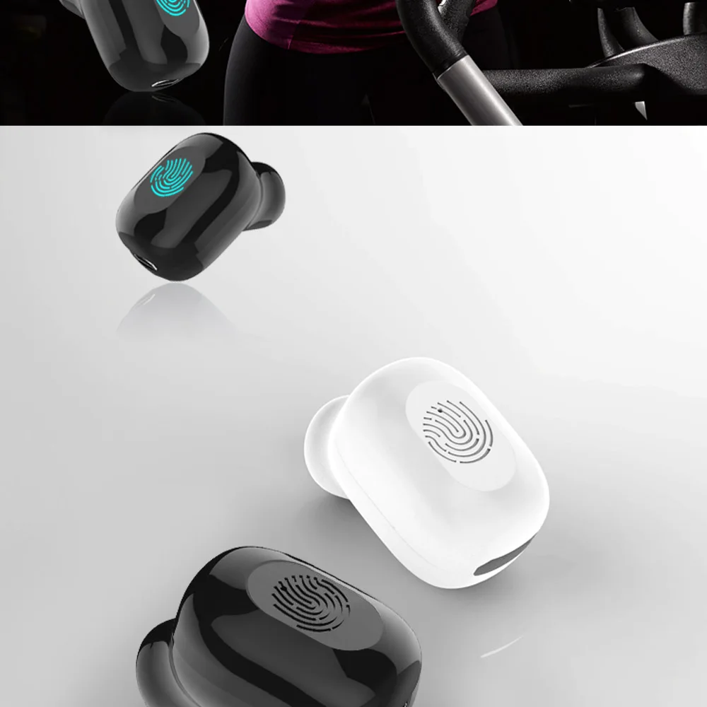 CBAOOO TWS Bluetooth спортивные музыкальные беспроводные наушники Bluetooth 5,0 наушники с микрофоном и зарядным устройством