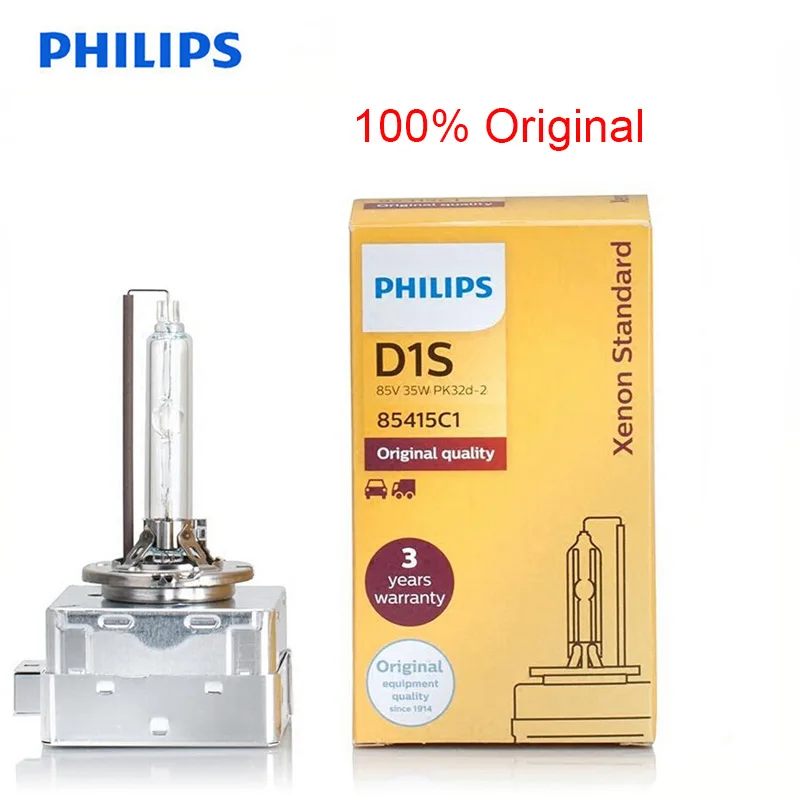 Philips D1S HID 85415 35 Вт ксеноновая стандартная головная лампа 4200 к яркий белый светильник авто лампа ECE одобрить более четкий, 1X