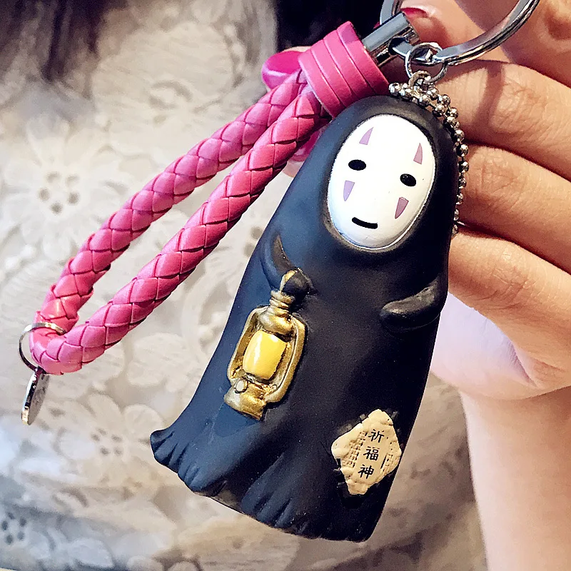 

Spirited Away No Face Man Figures Toys Keychain MiyazakiHayao Swing No Face Man Action Model Keyring Collection Decoration 2020