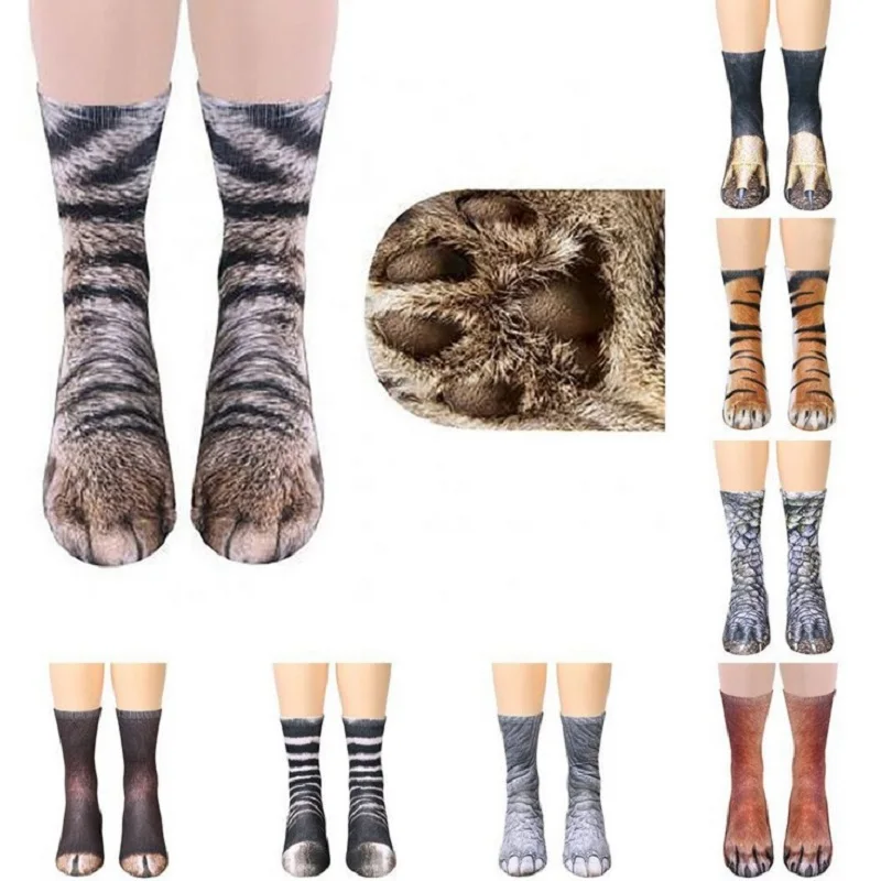 

Funny Leopard Tiger Cotton Socks For Women Happy Animal Kawaii Unisex Socks Harajuku Cute Casual High Ankle Socks Female Party