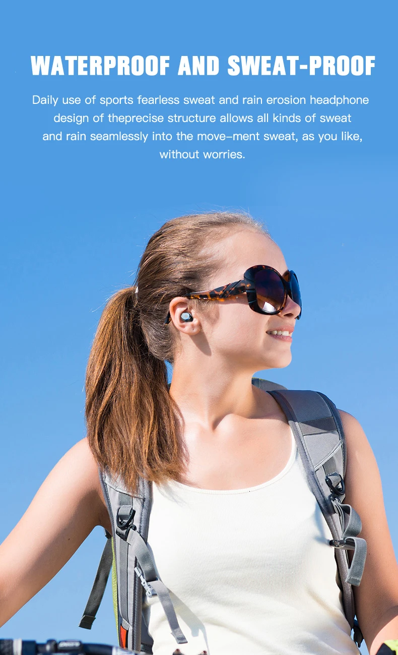 Новинка, беспроводные наушники F9, Bluetooth 5,0, TWS, гарнитура, Hi-Fi, Мини, для занятий спортом, бега, наушники, Поддержка iOS/Android телефонов, HD вызов