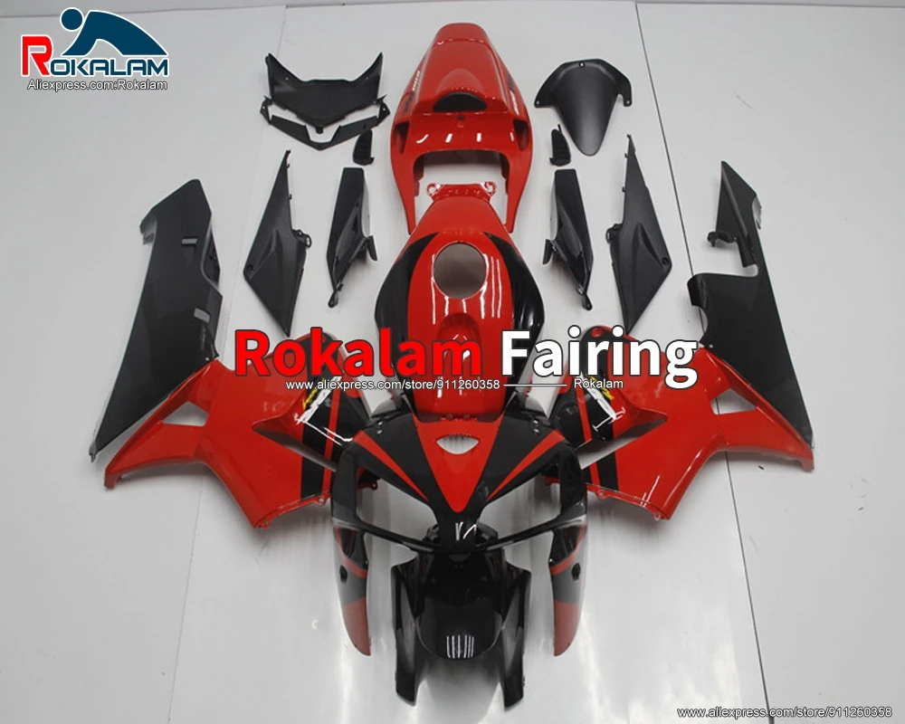 

ABS Covers For Honda CBR600 RR F5 2005 CBR 600RR F 5 2006 CBR600 RR 05 06 Motorcycle Red Black Fairing Kits (Injection Molding)