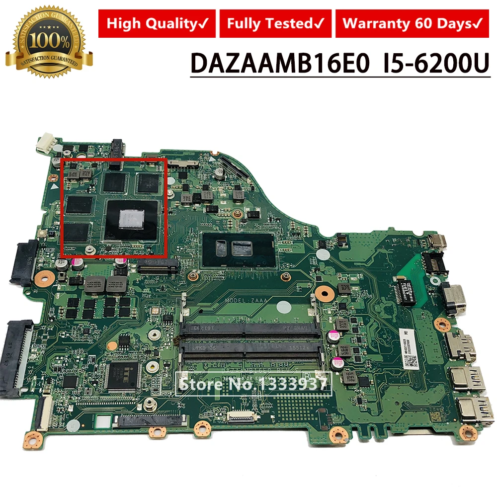 Материнская плата для ноутбука Acer Aspire E5 575 575G 575TG F5 573 ZAAA DAZAAMB16E0|Материнские платы