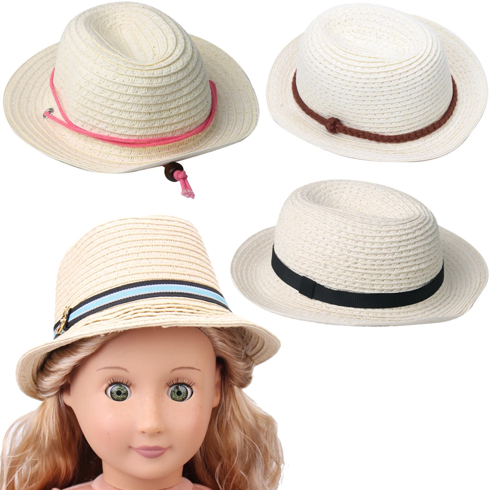 Кукла американская для девочек соломенная ковбойская шляпа от солнца 18 дюймов