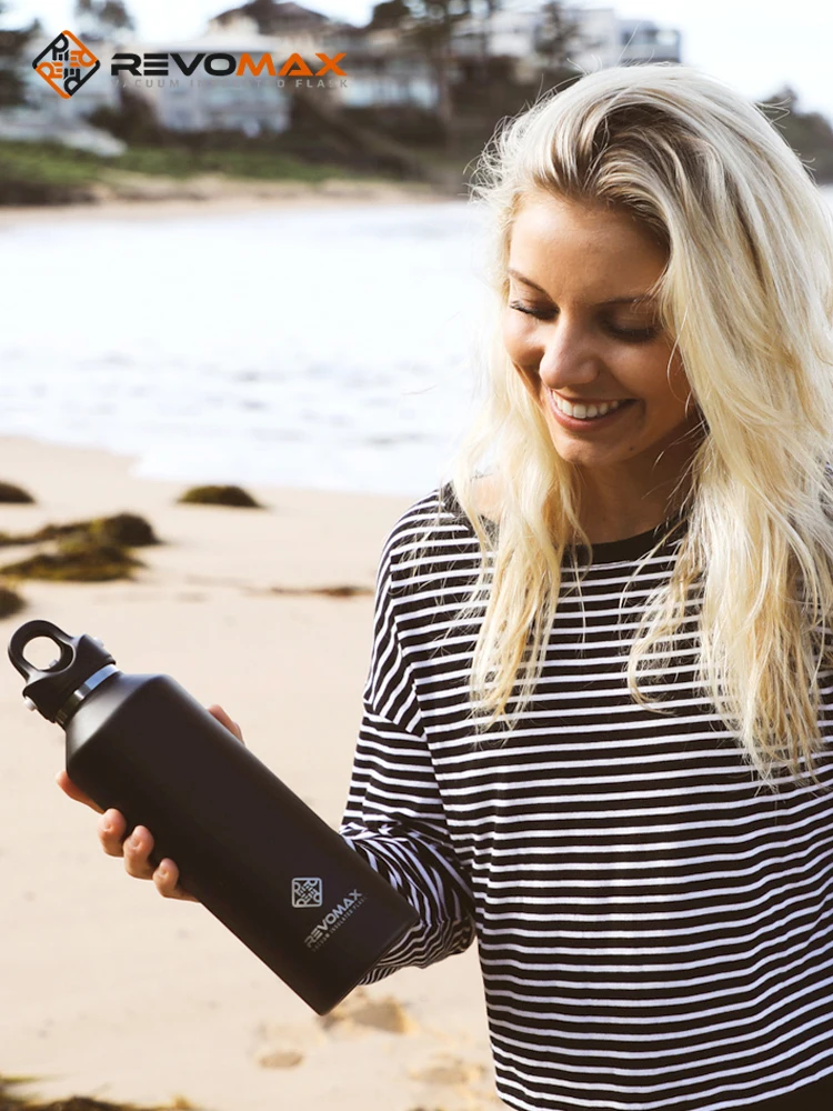 Термос RevoMax с двойными стенками Спортивная бутылка 600 мл нержавеющая сталь 18/10