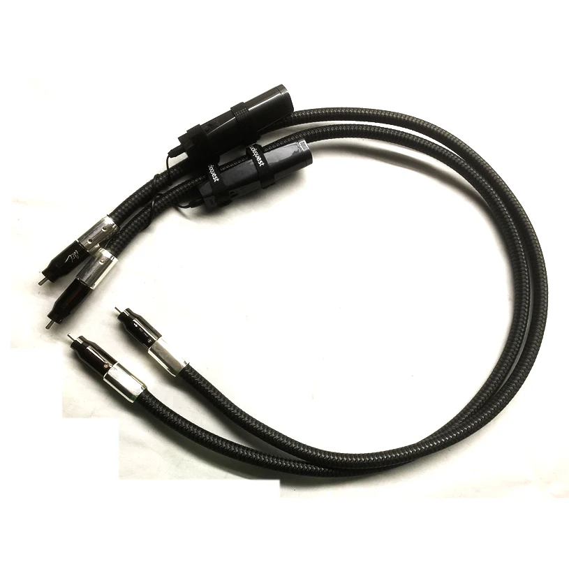 Hi Fi высококачественный аудиофил дикий серебряный кабель RCA соединительный с 72 в