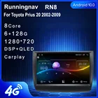 4G LTE Android 10,1 для TOYOTA Prius 20 2002-2009 Автомагнитола мультимедийный видеоплеер навигация GPS RDS без dvd