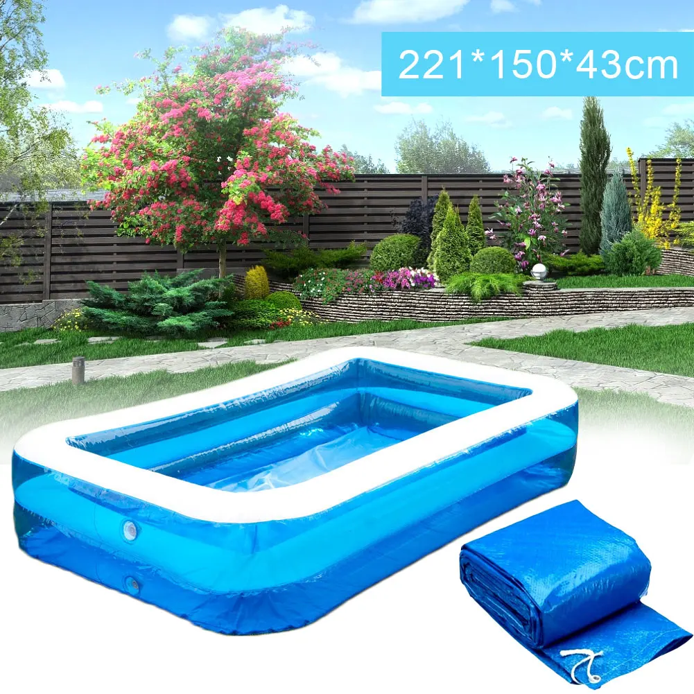 

Swimming Pool Cover Cloth PE Tarpaulin Large Size Rectangle Ground Cover Cloth Dustproof Floor Cloth Mat Cover For Garden Pool