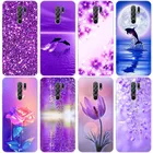 Чехол-накладка для Xiaomi Redmi Note 10, 9 Pro Max, 10S, 9S, 8T, 8, 8A, 9, 9A, 9C, 9T, K40 Pro, 5G, силиконовый, фиолетовый