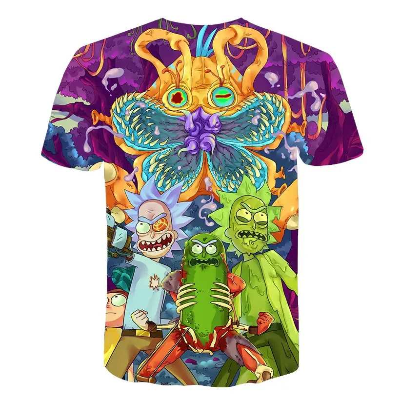 Футболка Rick and Morty By Jm2 Art 3D мужская футболка Летняя футболка Аниме футболки с короткими рукавами и круглым вырезом Прямая поставка
