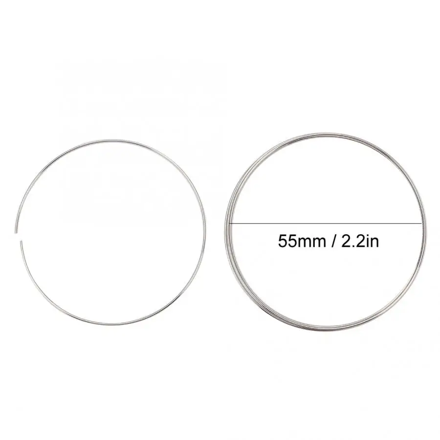 100 шт. петли для бусин с эффектом памяти проволока браслета диаметром 55 мм змеевик