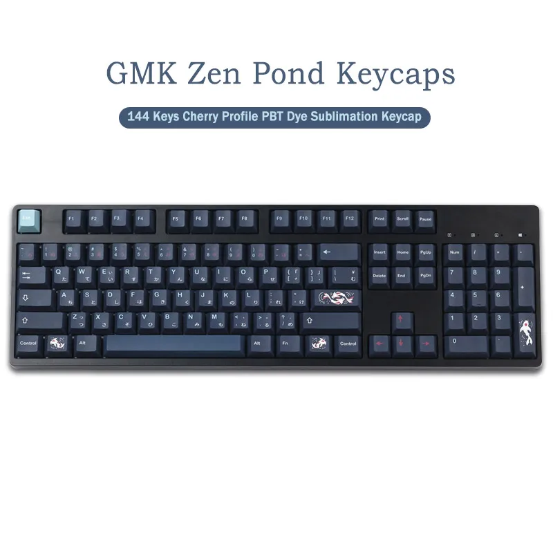 144 Keys GMK Zen Pond Keycaps Cherry Profile PBT Dye Sublimation Mechanical Keyboard Keycap Koi full set For MX Switch