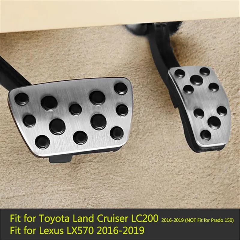 

For Lexus LX LX570 2013-2018 For Toyota Land Cruiser lc200 2016 2017 2018 AT Car Accelerator Pedal Brake Pedals Cover Case Pads