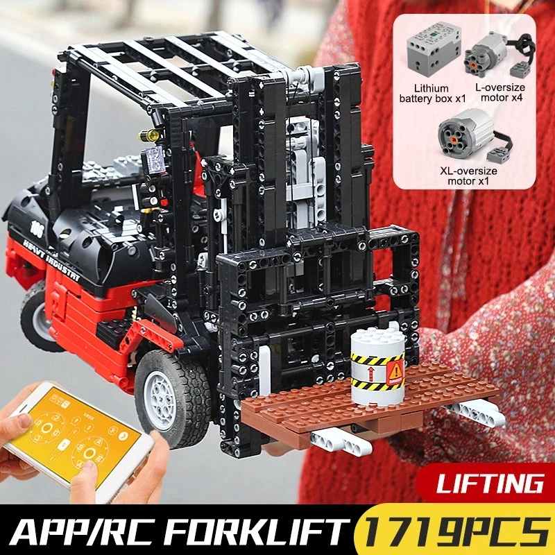 

MOULD KING DIY RC Car Mobile Crane Mk Truck Engineering Building Blocks Bricks Motor Power Remote Control Moc High-tech Boy Gift