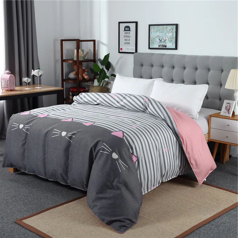 

1PC Cotton duvet cover queen for bedroom soft and breathable single dormitory bedding king size for adult home textile