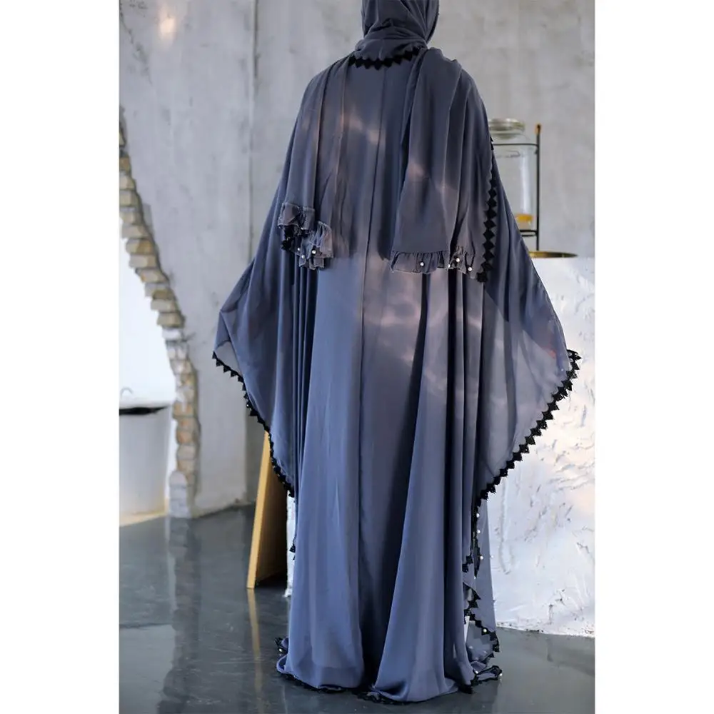 Женское платье кардиган с рукавами летучая мышь Abaya мусульманское свободное