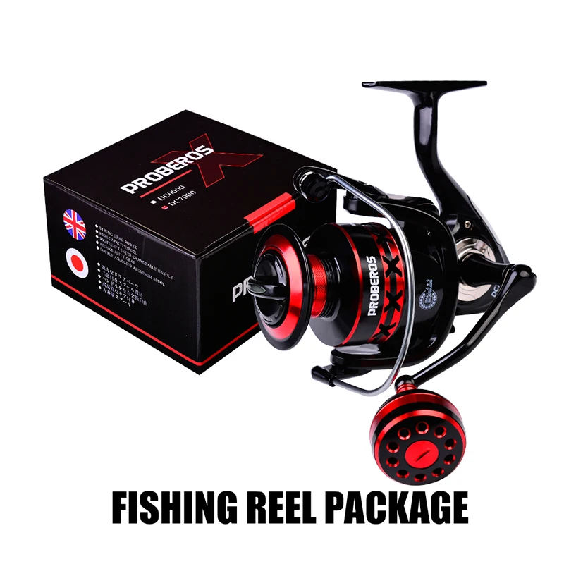

PROBEROS CNC Machine Spinning Reel 11-21KG Max Drag Metal Spool Saltwater Fishing Reel for Bass Pike Fishing 2000-7000 Series