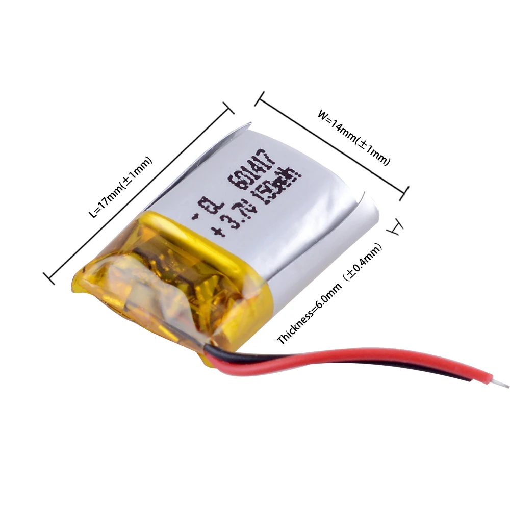 3 7 V 150mAh LiPo аккумуляторная батарея литий-полимерный 601417 для bluetooth гарнитура