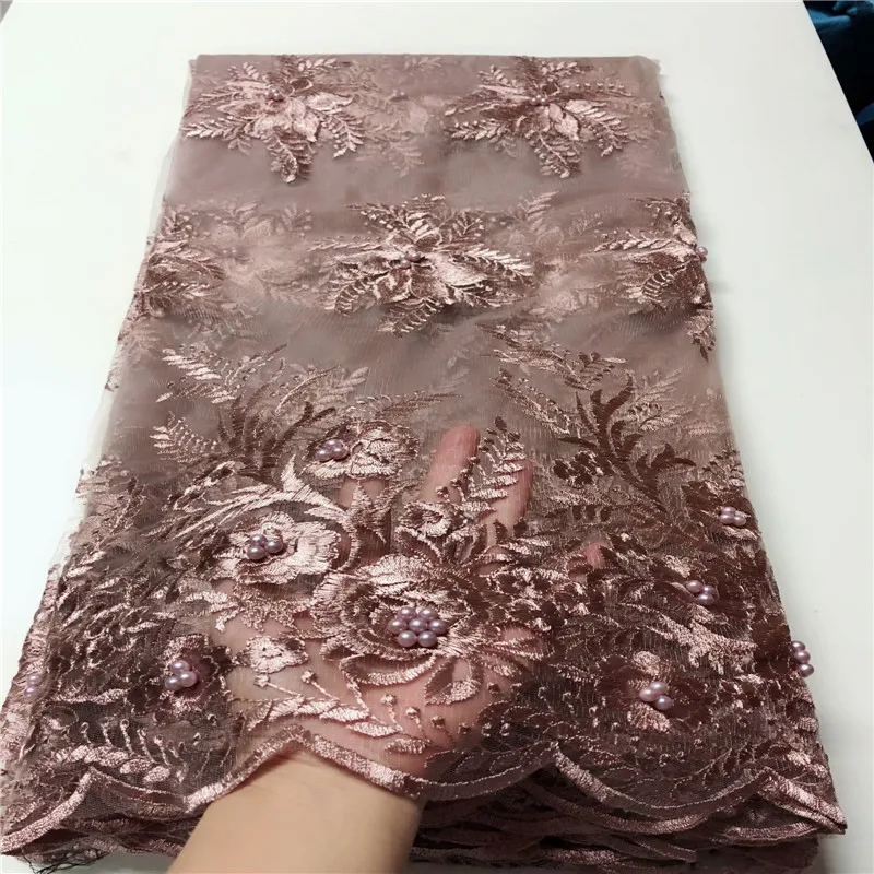 2020 стиль Африканский высокое качество Чистая свадебная кружевная ткань Голубое