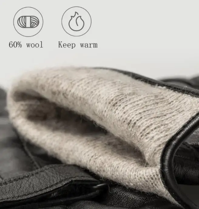 Xiaomi Qimian высококачественные перчатки из овечьей кожи с сенсорным экраном испанское сырье зима осень утолщаются теплые унисекс для вождения мото рыбалки