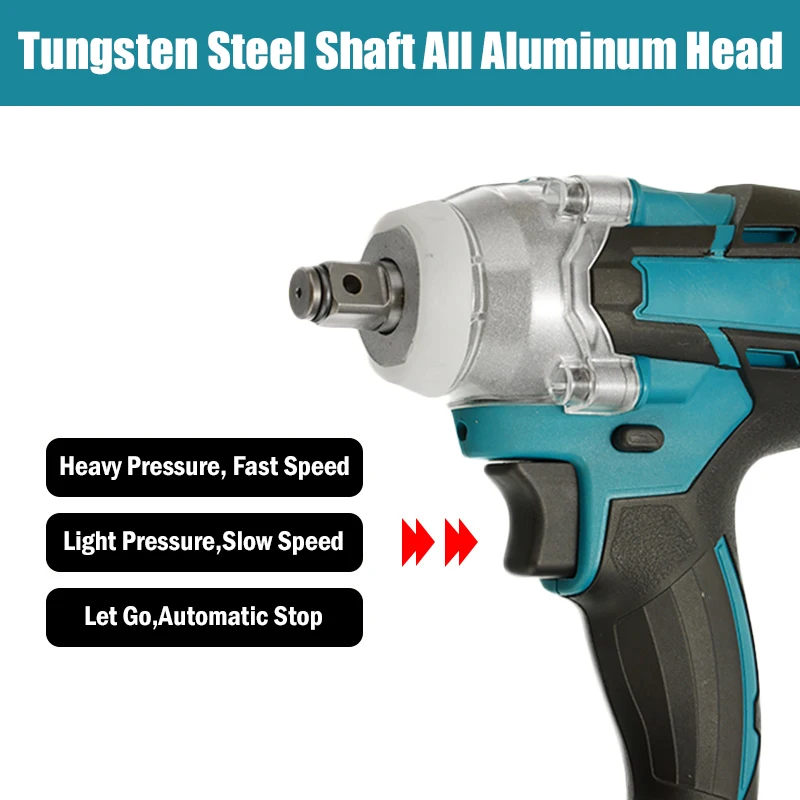 Электрический ударный гайковерт 18 в регулируемый перезаряжаемый бесщеточный 1/2