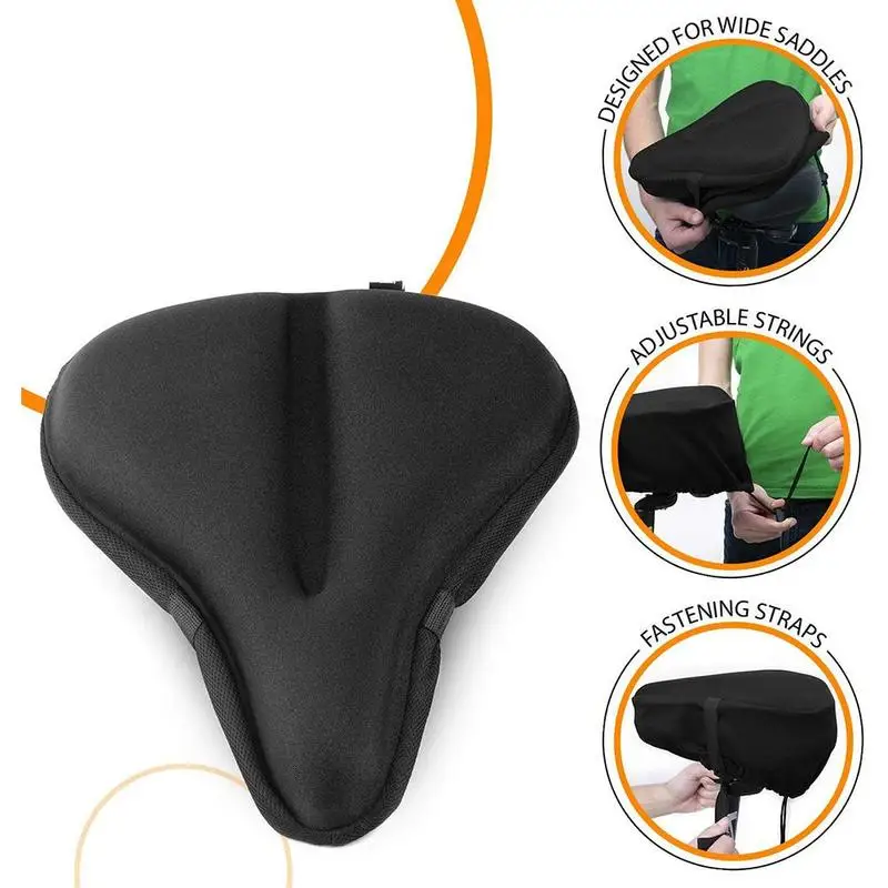 Высококачественная новая широкая силиконовая подушка для велосипеда мягкая